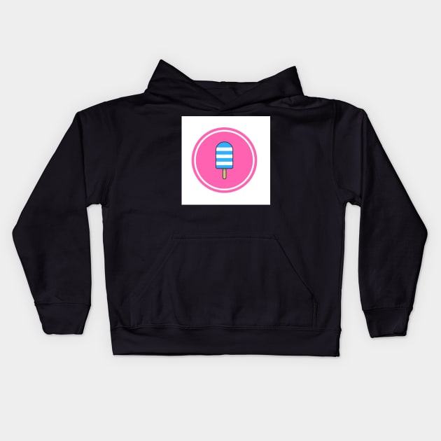 Hot Pink Popsicle Time Kids Hoodie by greenoriginals